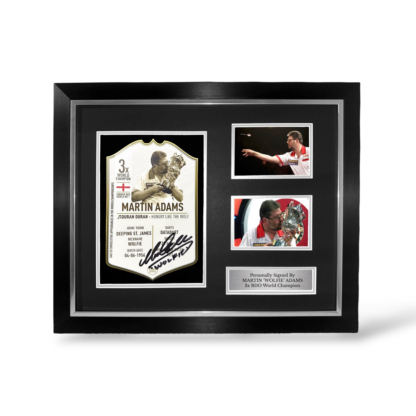 Martin Adams Signed Immortal Ultimate Darts Card- Deluxe Framed