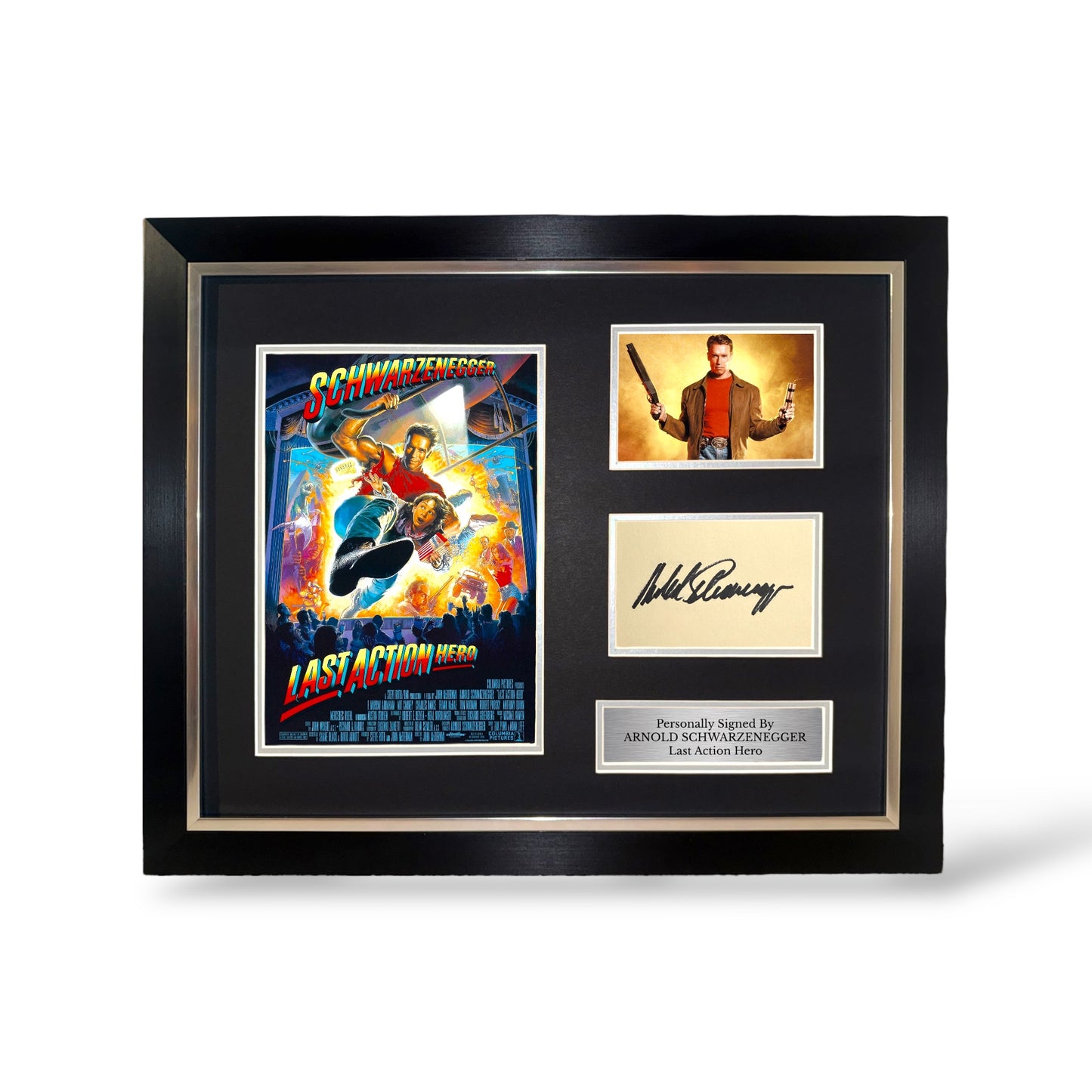 Arnold Schwarzenegger Signed Last Action Hero Montage- Deluxe Framed