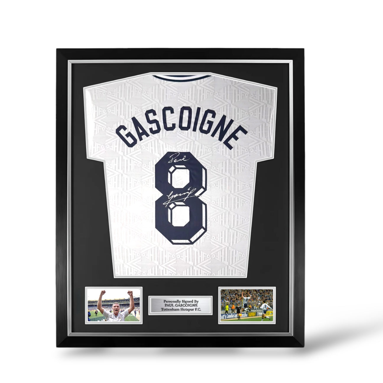 Paul Gascoigne ‘Gazza’ Signed Tottenham Hotspur 1991 Home Shirt- Deluxe Framed