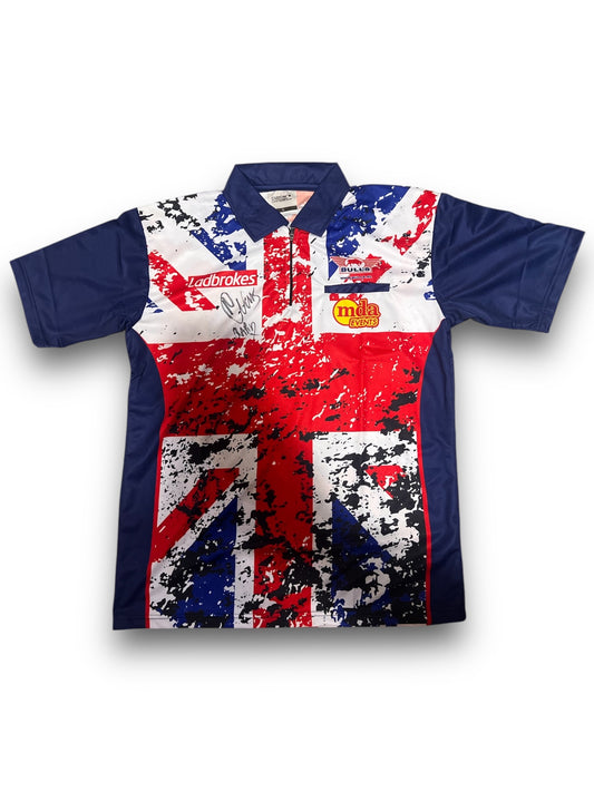 ‘Rapid’ Ricky Evans Front Signed Darts Shirt (UK Open 2024 Style)