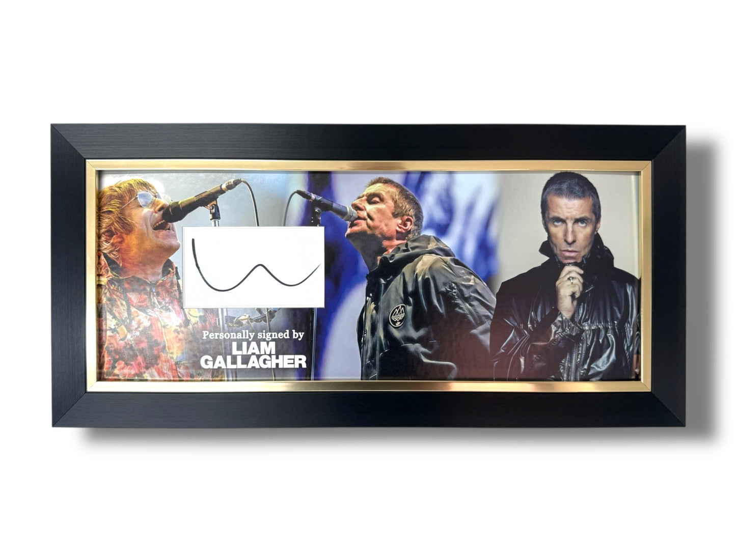 Liam Gallagher Signed Montage- Deluxe Framed