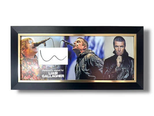 Liam Gallagher Signed Montage- Deluxe Framed