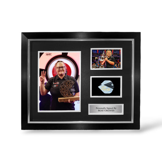 Beau Greaves Signed Flight Montage- Deluxe Framed