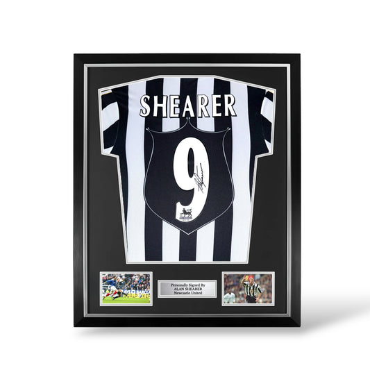 Alan Shearer Signed Newcastle United Shirt- Deluxe Framed