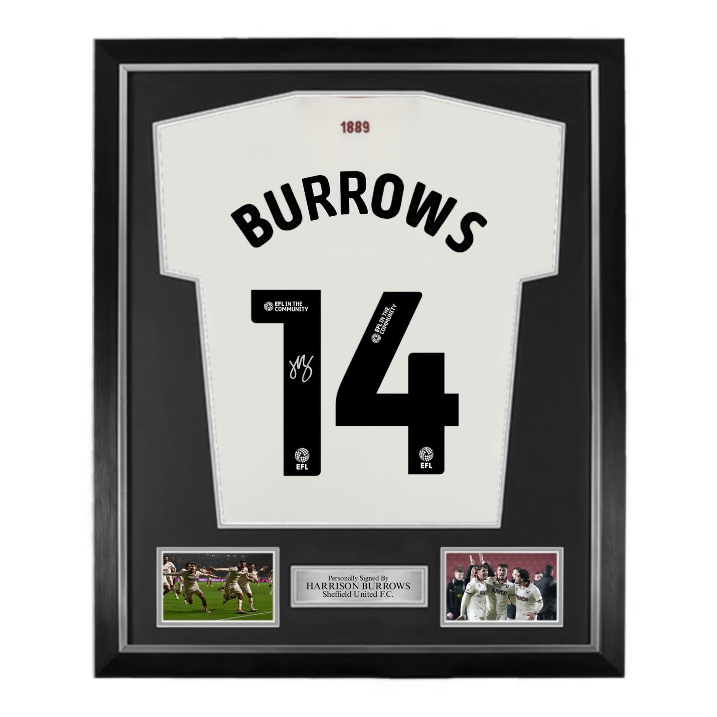 Harrison Burrows Signed Sheffield United 2024/25 Third Shirt- Deluxe Framed