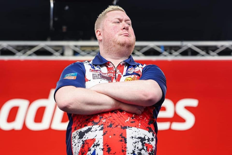 ‘Rapid’ Ricky Evans Rear Signed Darts Shirt (UK Open 2024 Style)