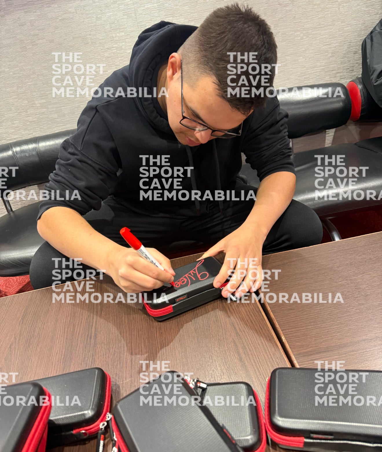 Gian Van Veen Signed Red Dragon Super Tour Darts Case