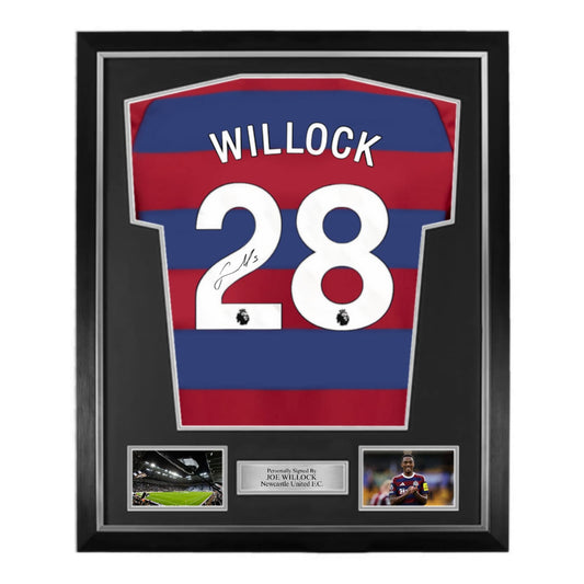 Joe Willock Signed Newcastle United 24/25 Away Shirt- Deluxe Framed