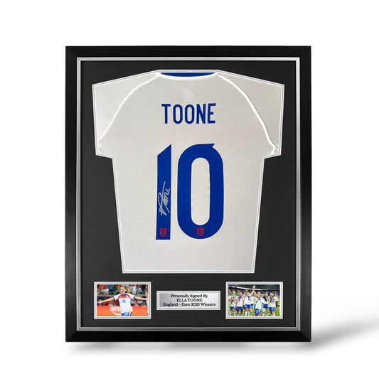 Ella Toone Signed England 2025 Euro Winners Shirt- Deluxe Framed