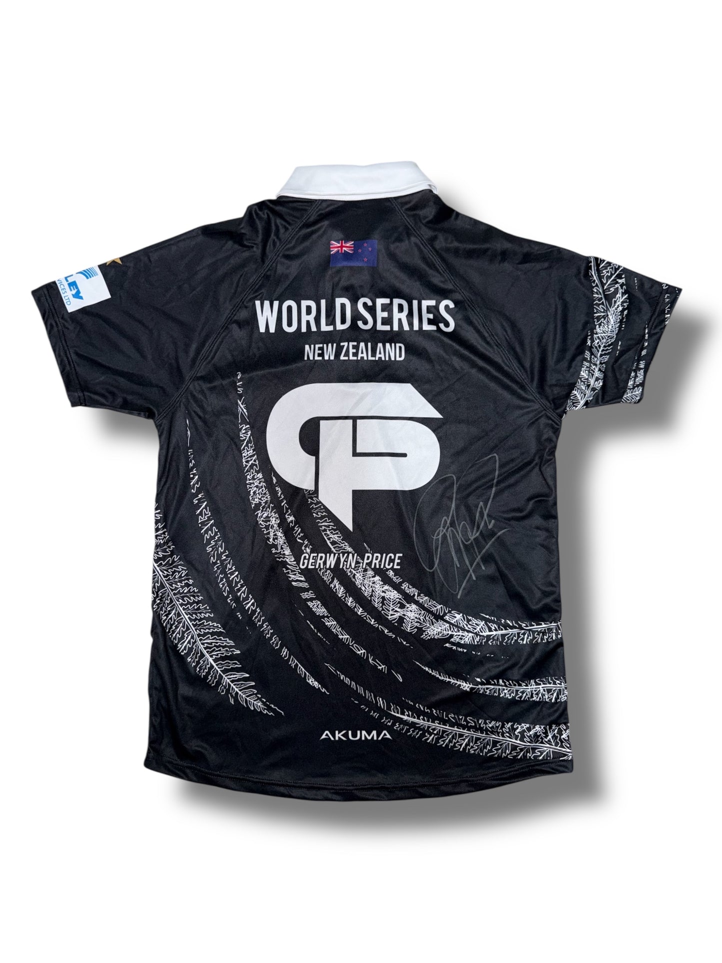 Gerwyn Price Signed Official World Series Of Darts New Zealand Shirt- Deluxe Framed