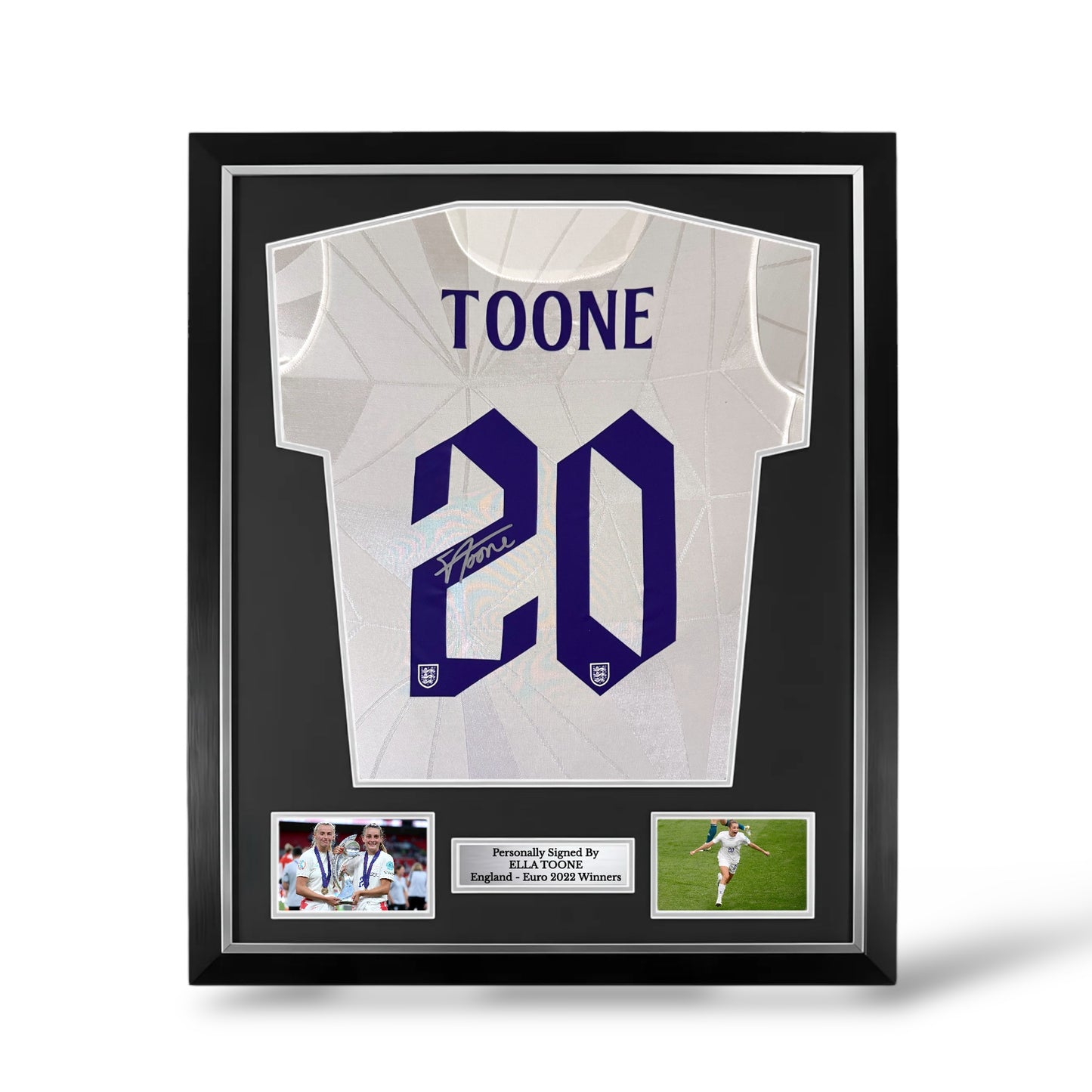 Ella Toone Signed England 2022 Euro Winners Shirt- Deluxe Framed