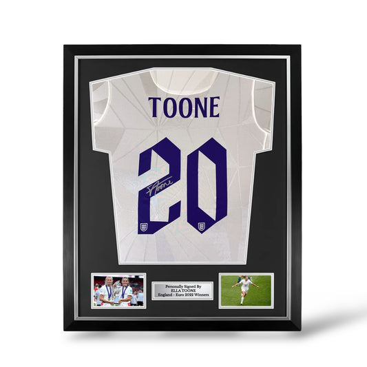 Ella Toone Signed England 2022 Euro Winners Shirt- Deluxe Framed