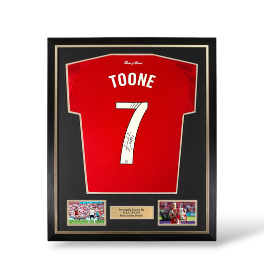 Ella Toone Signed Manchester United 2025/26 Home League Shirt- Deluxe Framed