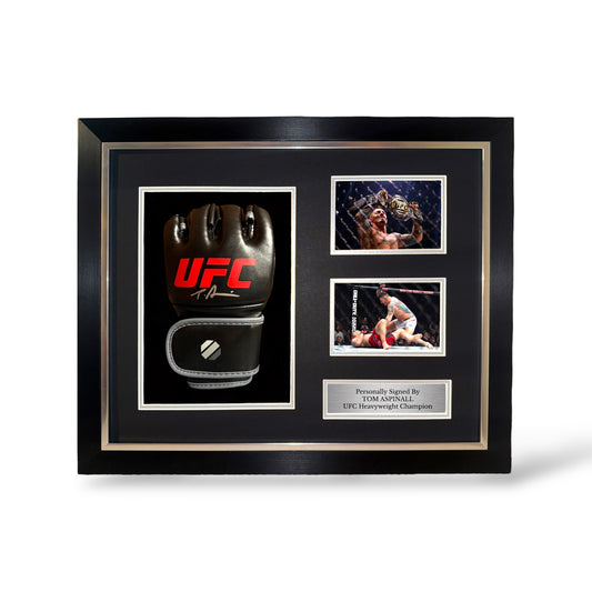 Tom Aspinall Signed UFC Glove- Deluxe Framed