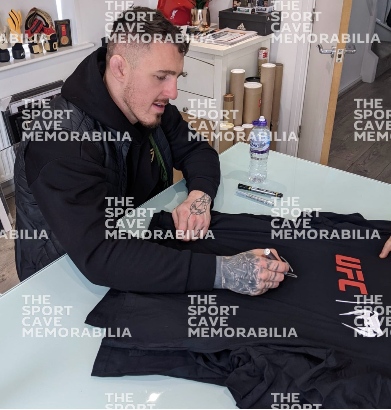 Tom Aspinall Signed Official UFC Venum Shirt- Deluxe Framed