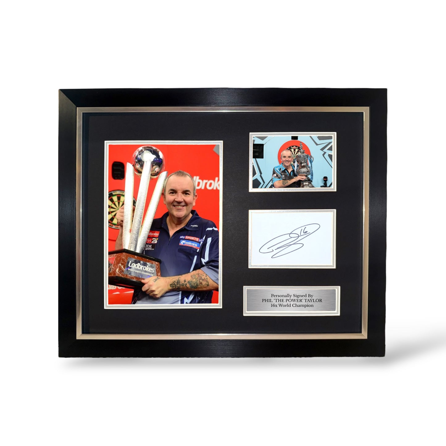 Phil Taylor (The Power) Signed Montage- Deluxe Framed