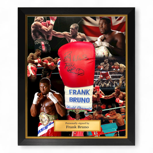 Frank Bruno Signed Custom Boxing Glove- Deluxe Dome Framed
