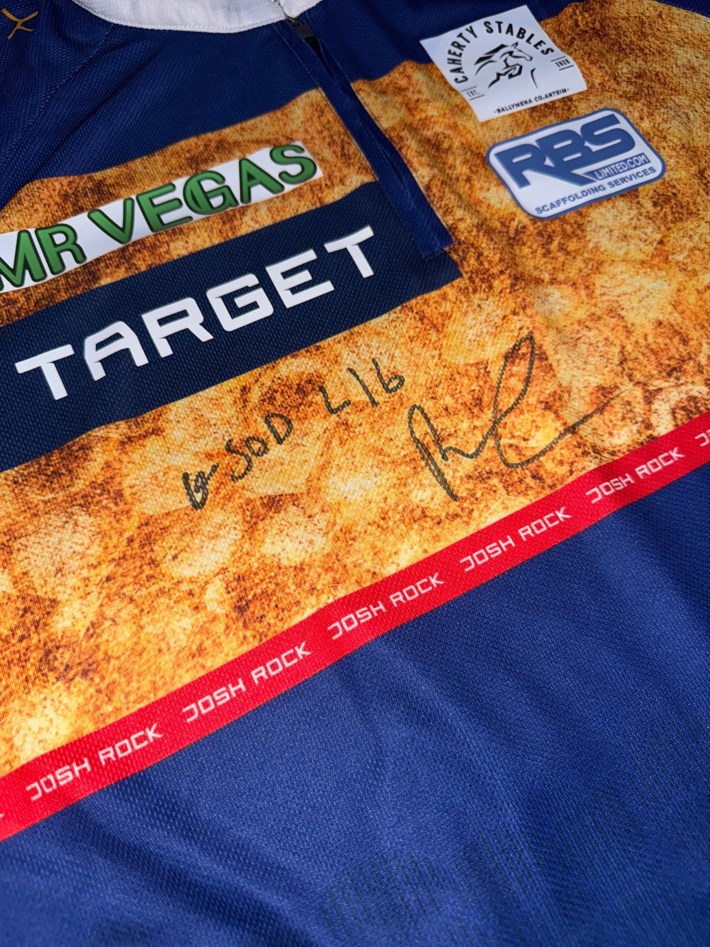 Josh Rock MATCH WORN Signed Grand Slam 2025 Last 16 Shirt v Connor Scutt