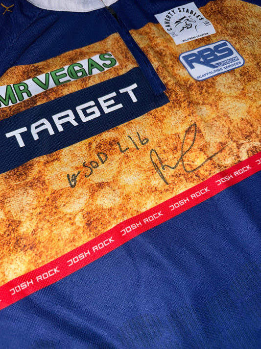 Josh Rock MATCH WORN Signed Grand Slam 2025 Last 16 Shirt v Connor Scutt