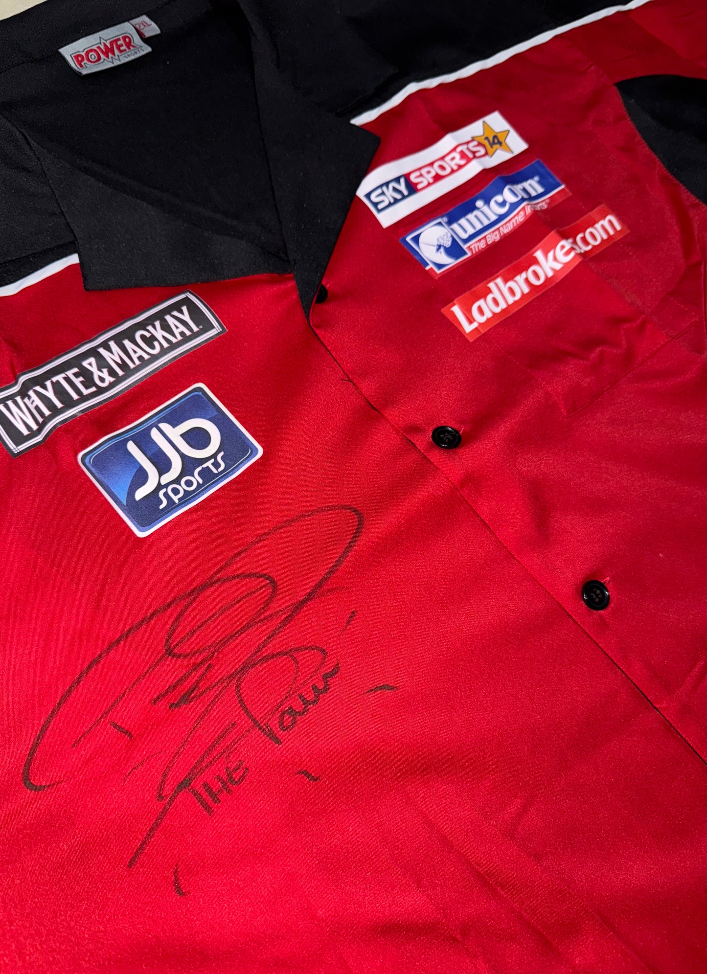 Phil Taylor MATCH WORN Signed 2009 Premier League Shirt