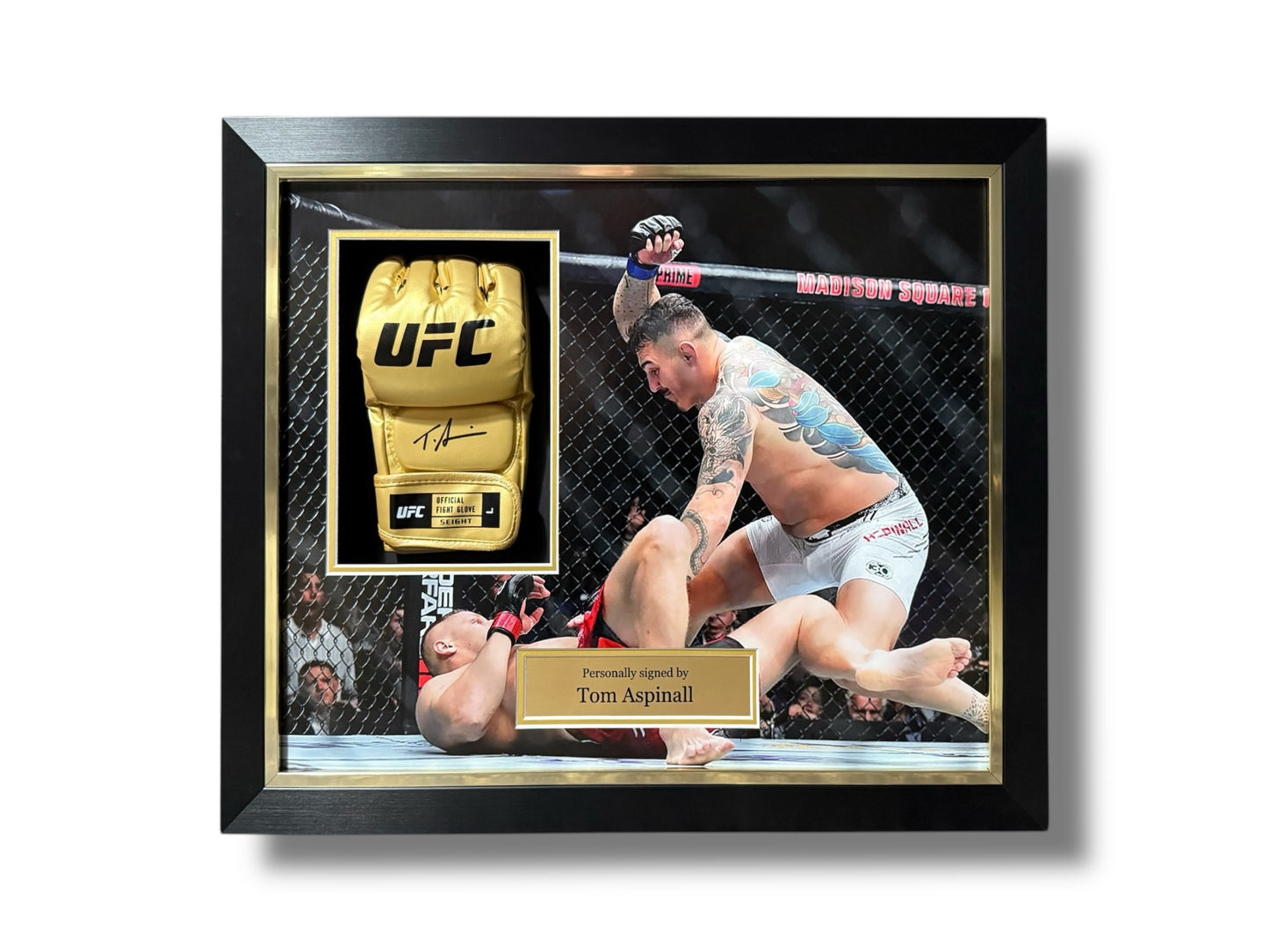 Tom Aspinall Signed UFC Gold Glove- Deluxe Framed