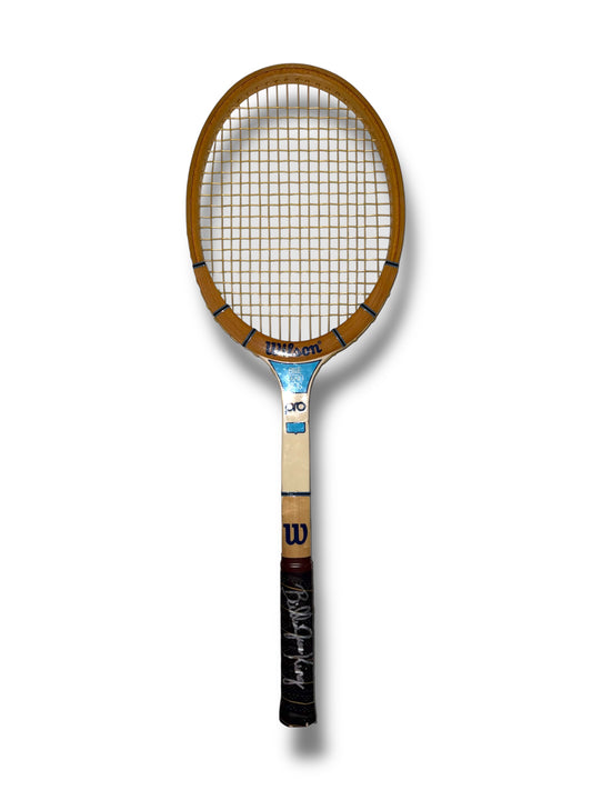 Billie Jean King Signed Wilson Pro Wooden Tennis Racket