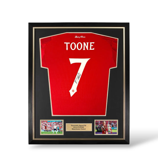 Ella Toone Signed Manchester United 2025/26 Home Cup Shirt- Deluxe Framed