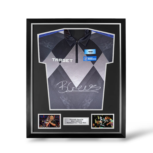 Beau Greaves Signed Official Target Darts Shirt- Deluxe Framed