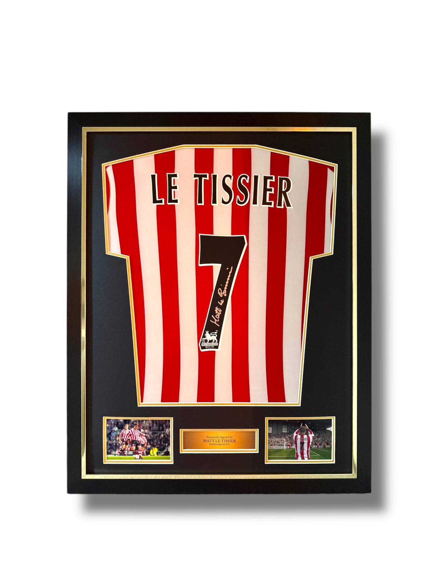 Matt Le Tissier Signed Football Shirt/ Southampton Presentation- Deluxe Framed
