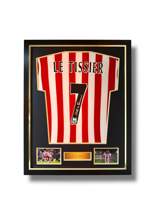 Matt Le Tissier Signed Football Shirt/ Southampton Presentation- Deluxe Framed