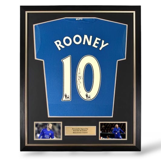 Wayne Rooney Signed Manchester United 2007/08 Third Shirt- Deluxe Framed