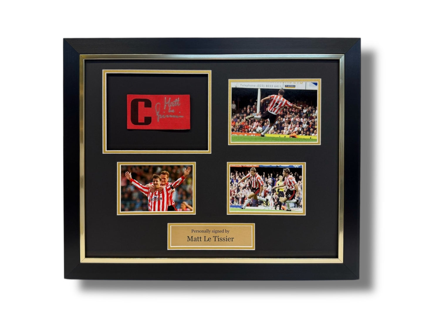 Matt Le Tissier Signed Captains Armband / Southampton Presentation- Deluxe Framed