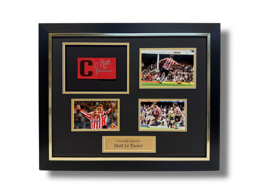 Matt Le Tissier Signed Captains Armband / Southampton Presentation- Deluxe Framed