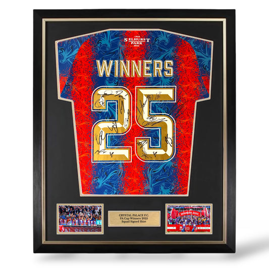 Crystal Palace 2024/25 Squad Signed FA Cup Winners 25 Shirt- Deluxe Framed