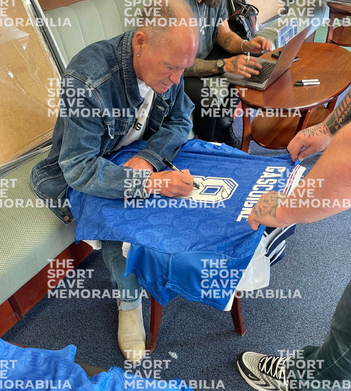 Paul Gascoigne ‘Gazza’ Signed Rangers 1996/97 Home Shirt- Deluxe Framed