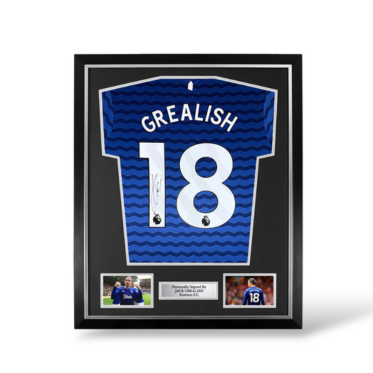Jack Grealish Signed Everton 2025/26 Home Shirt- Deluxe Framed
