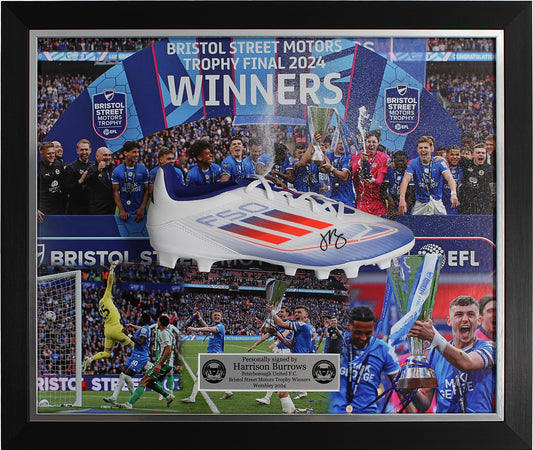 Harrison Burrows Signed Adidas F50 Football Boot- Deluxe Dome Framed