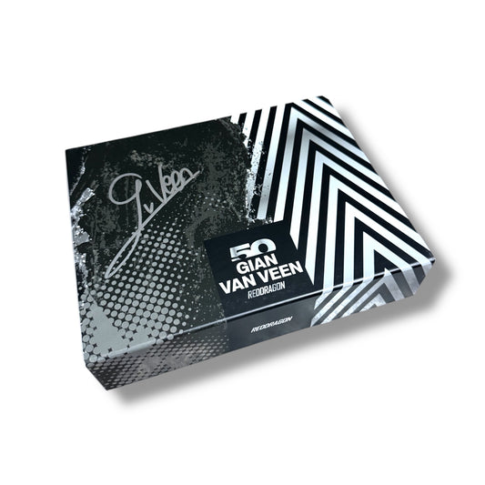 Gian Van Veen Signed Red Dragon 50 Year Limited Edition Darts Set