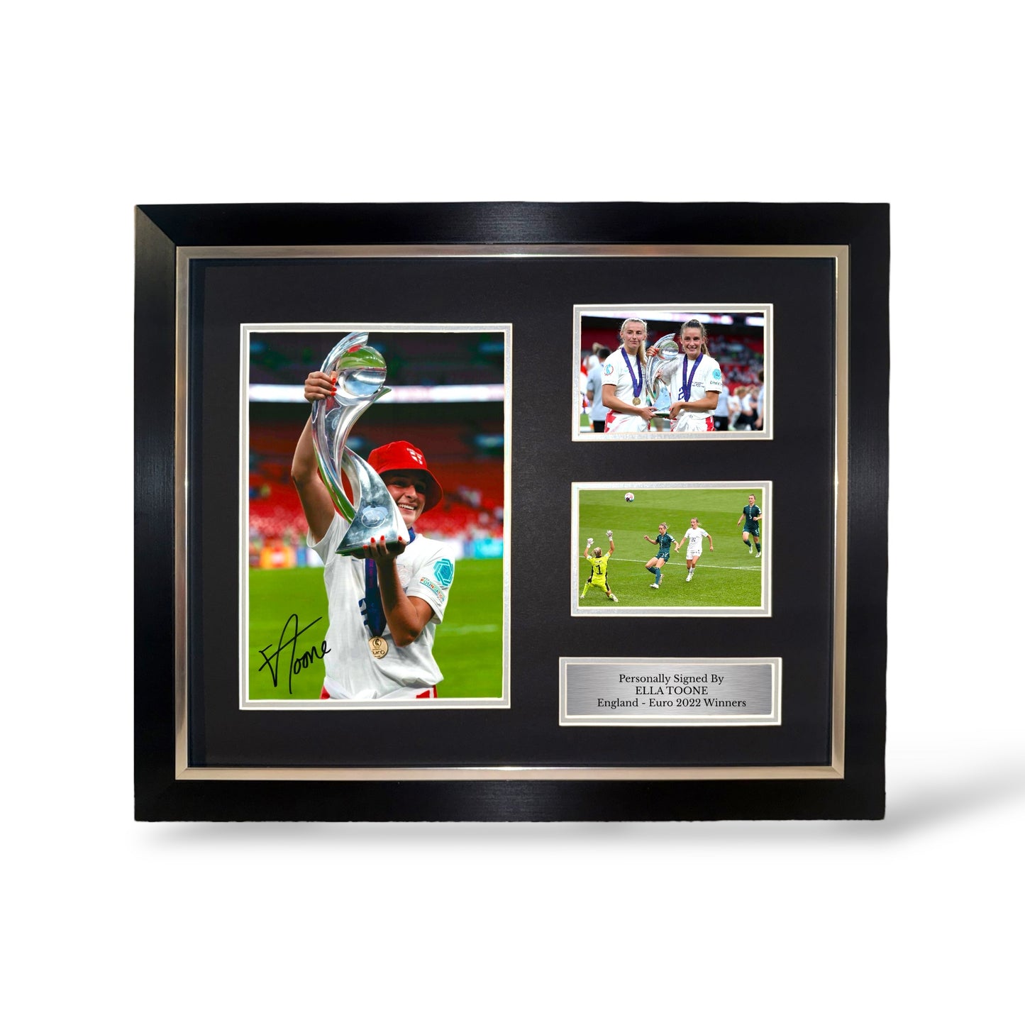 Ella Toone Signed England Euro 2022 Trophy Lift Winners Montage- Deluxe Framed