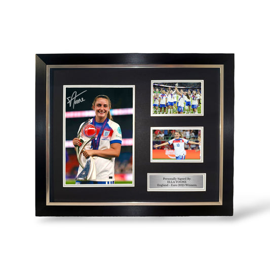 Ella Toone Signed England Euro 2025 Winners Montage- Deluxe Framed