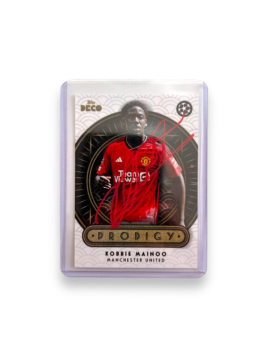 Kobbie Mainoo Signed Topps Deco- Prodigy 2023/24 Football Card