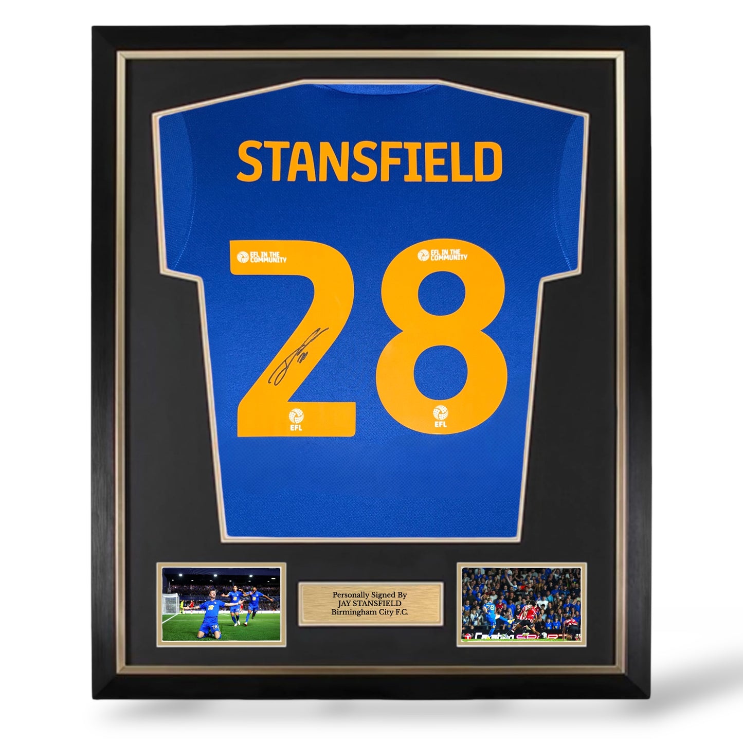 Jay Stansfield Signed Birmingham City 2025/26 Home Shirt- Deluxe Framed