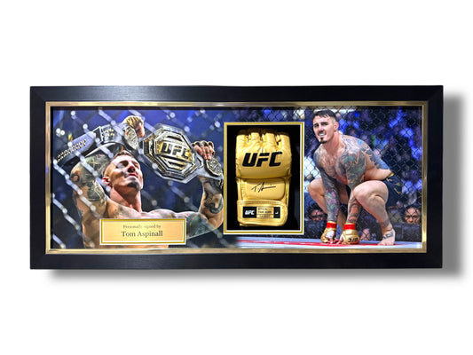 Tom Aspinall Signed UFC Gold Glove- Deluxe Framed