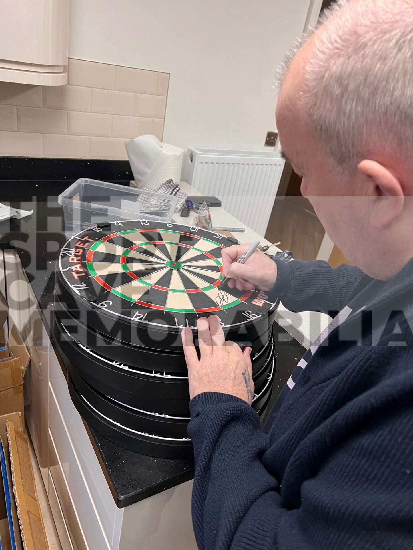 Phil Taylor Signed Target World Champions Dartboard