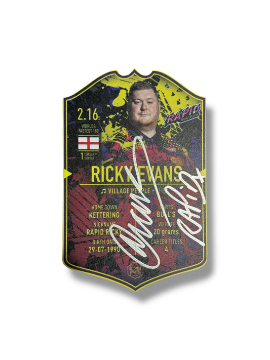 ‘RAPID’ Ricky Evans Signed Ultimate Darts Card #2