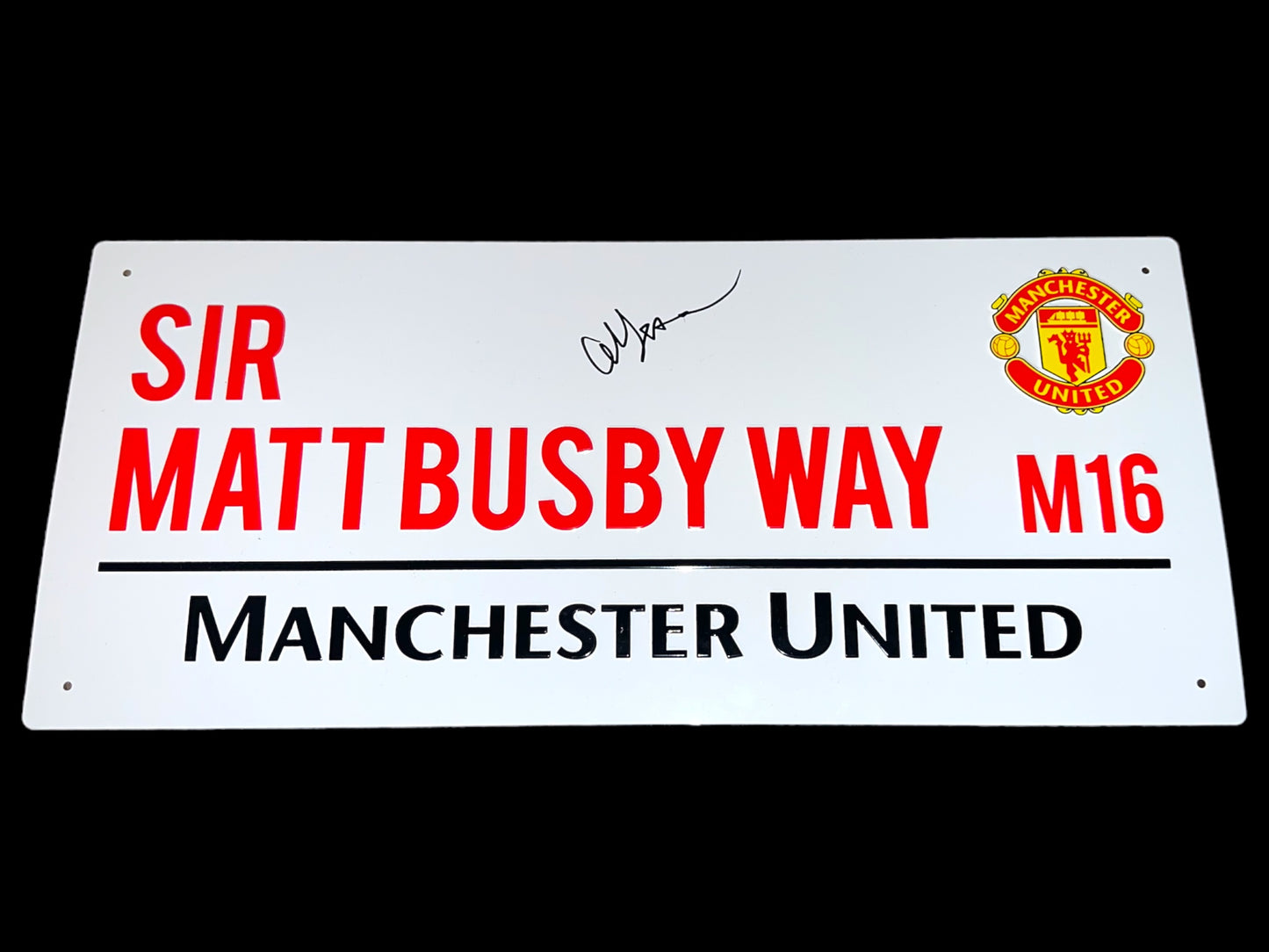 Sir Alex Ferguson Signed Manchester United Street Sign