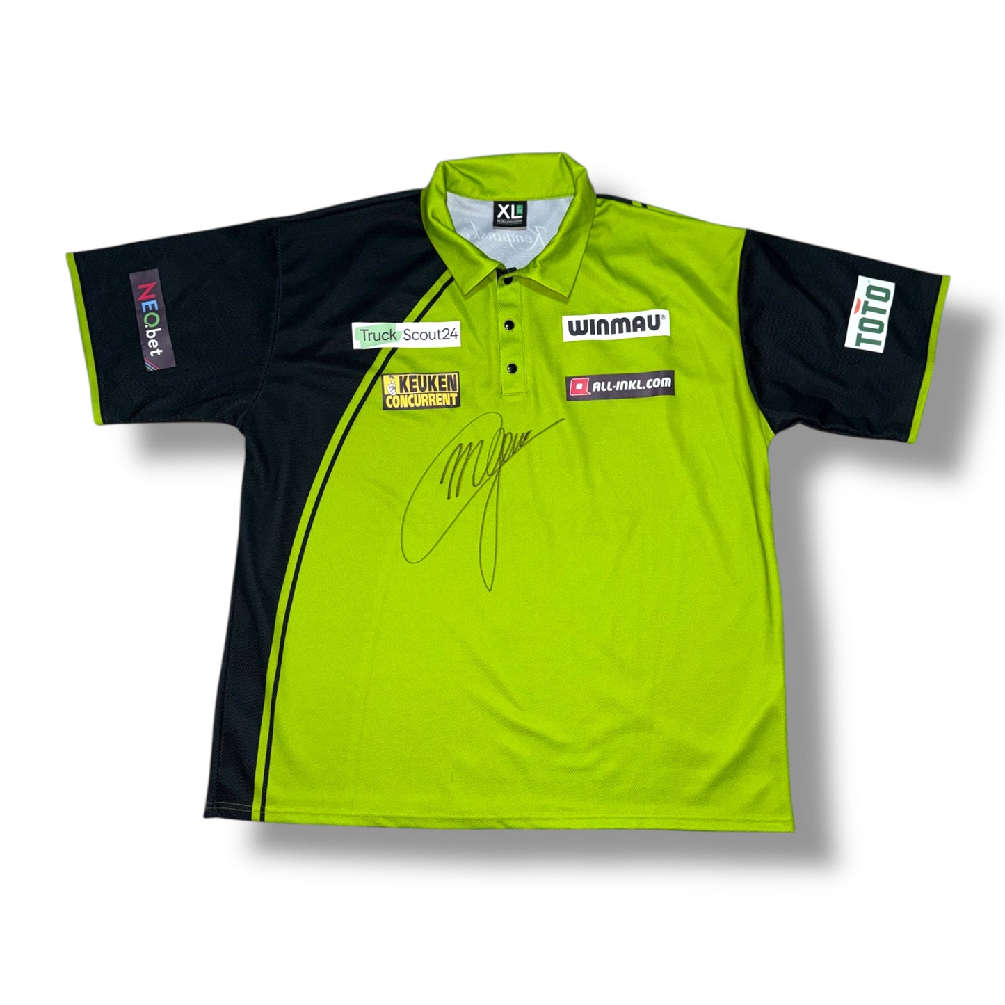 Michael Van Gerwen MATCH WORN Signed 2024 European Championships Shirt