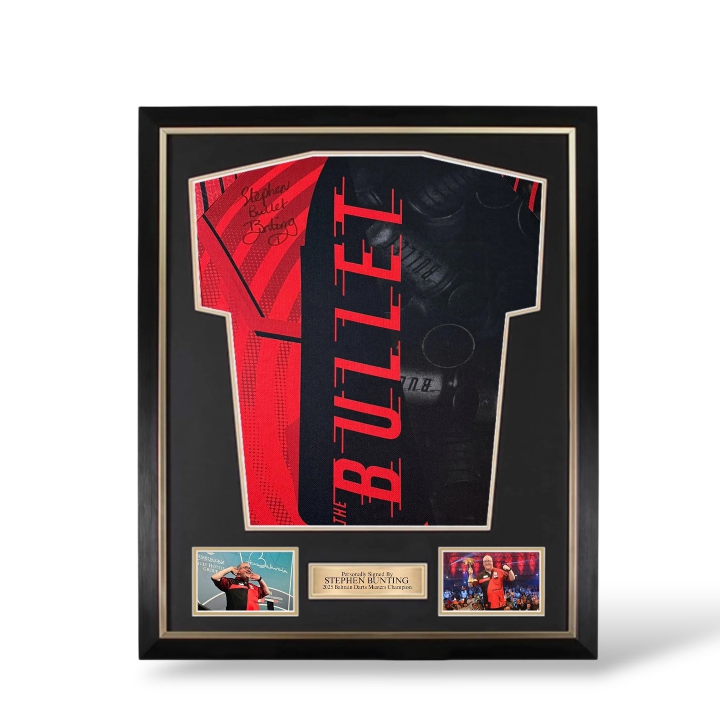 Stephen Bunting Rear Signed Official Target Darts Shirt- Deluxe Framed