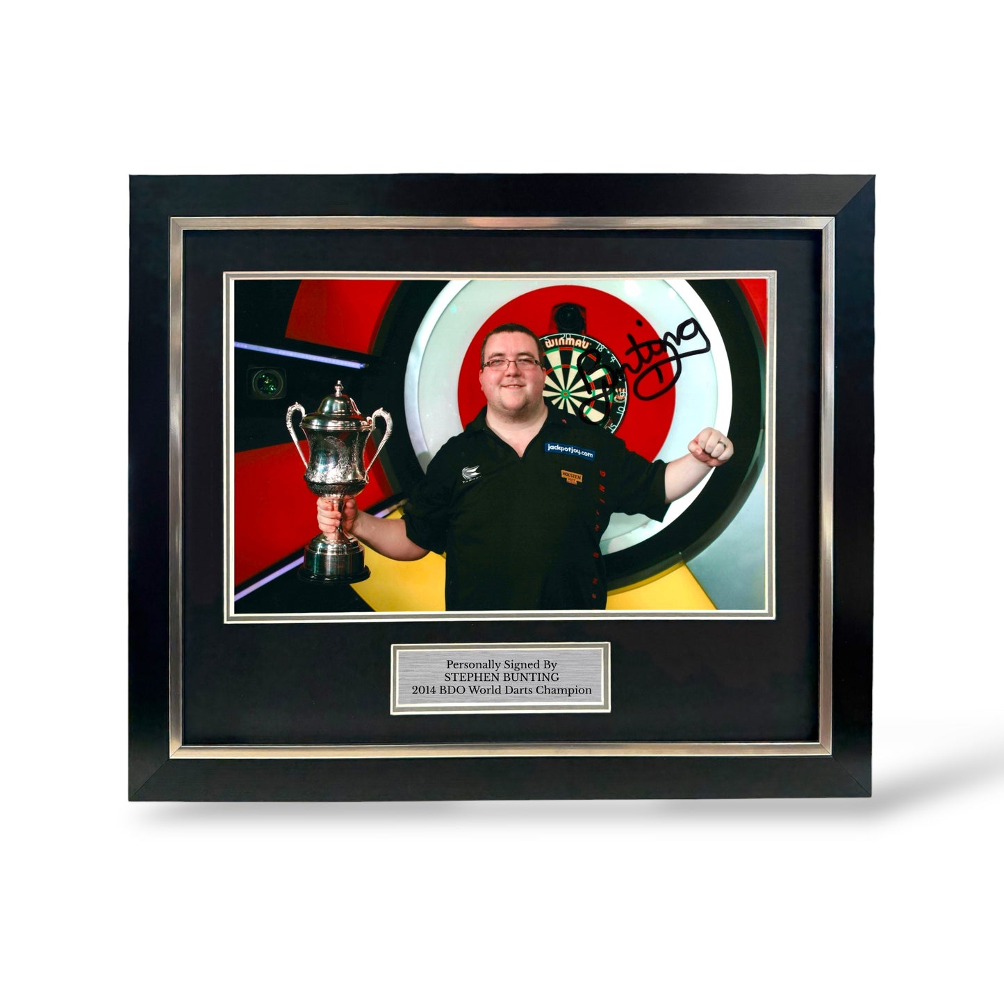 Stephen Bunting Signed 2014 BDO World Champion Photo- Deluxe Framed