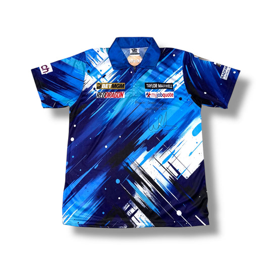 Luke Humphries MATCH WORN Signed 2026 Premier League Night 1 Newcastle Shirt